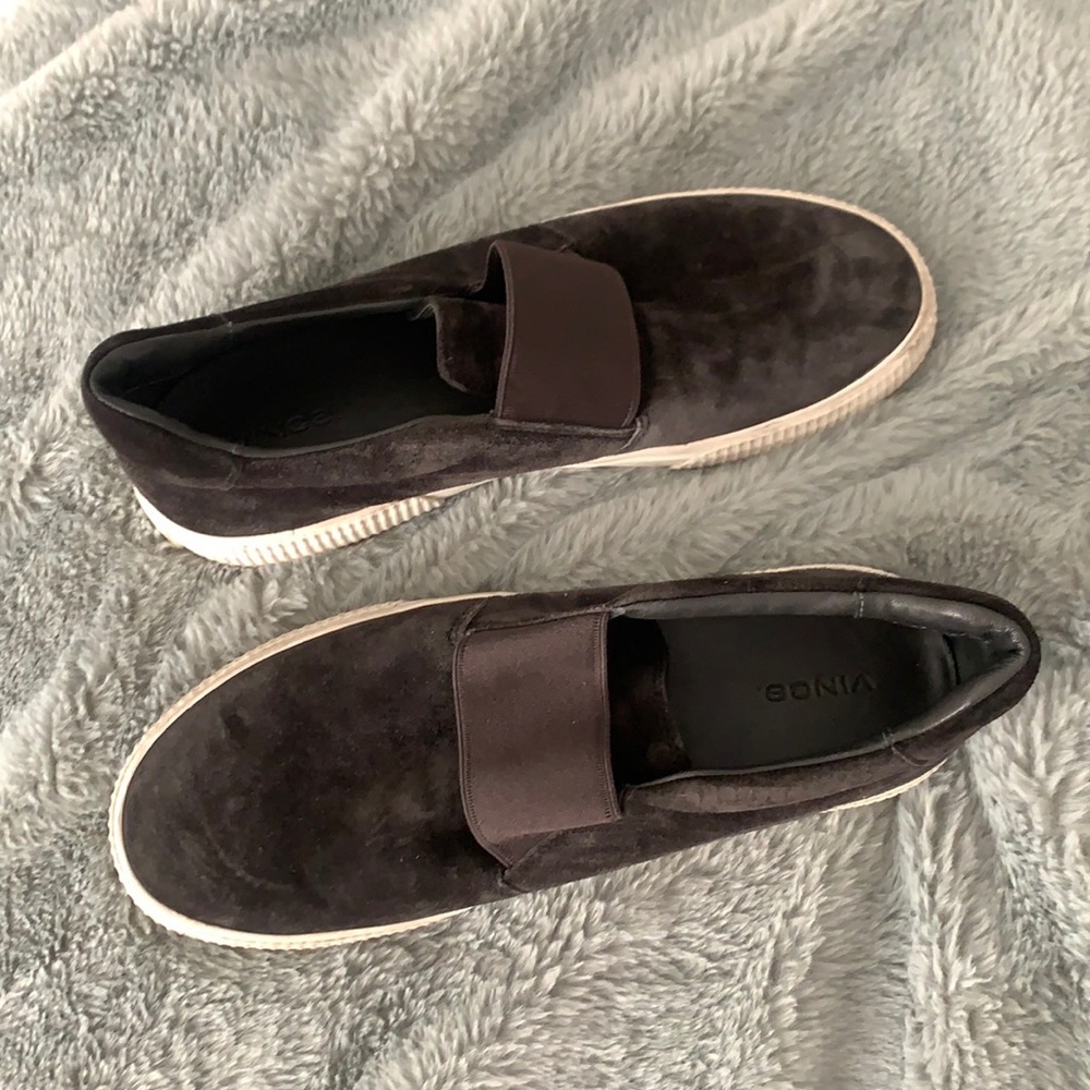 COPY - Vince gray suede slip-ons
